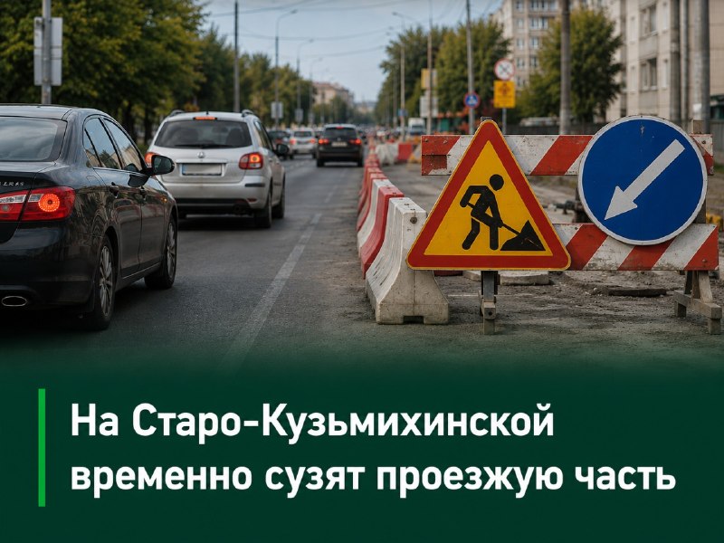 На Старо-Кузьмихинской временно сузят проезжую часть